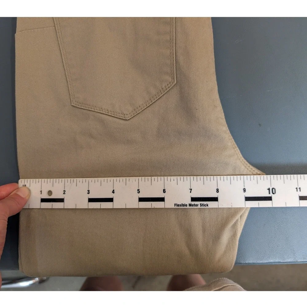 NWT Enjean Push Up Ankle Skinny Pants Womens 9 Khaki Tan Mid Rise Stretch